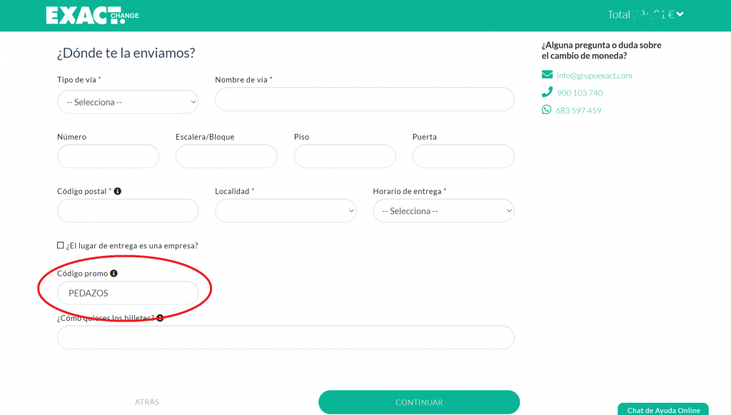 Nuestra experiencia con Exact Change 3 Recursos