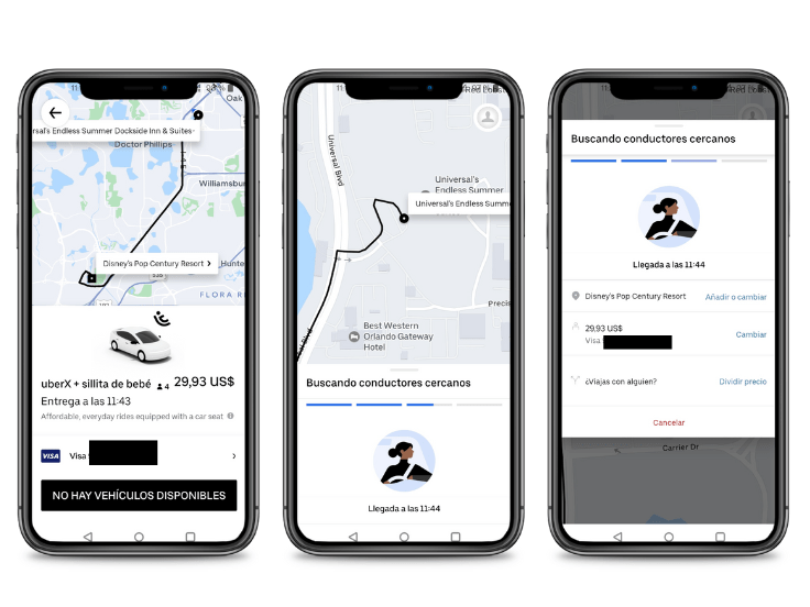 Cómo moverse en Orlando: transportes 3 uber x como pedir
