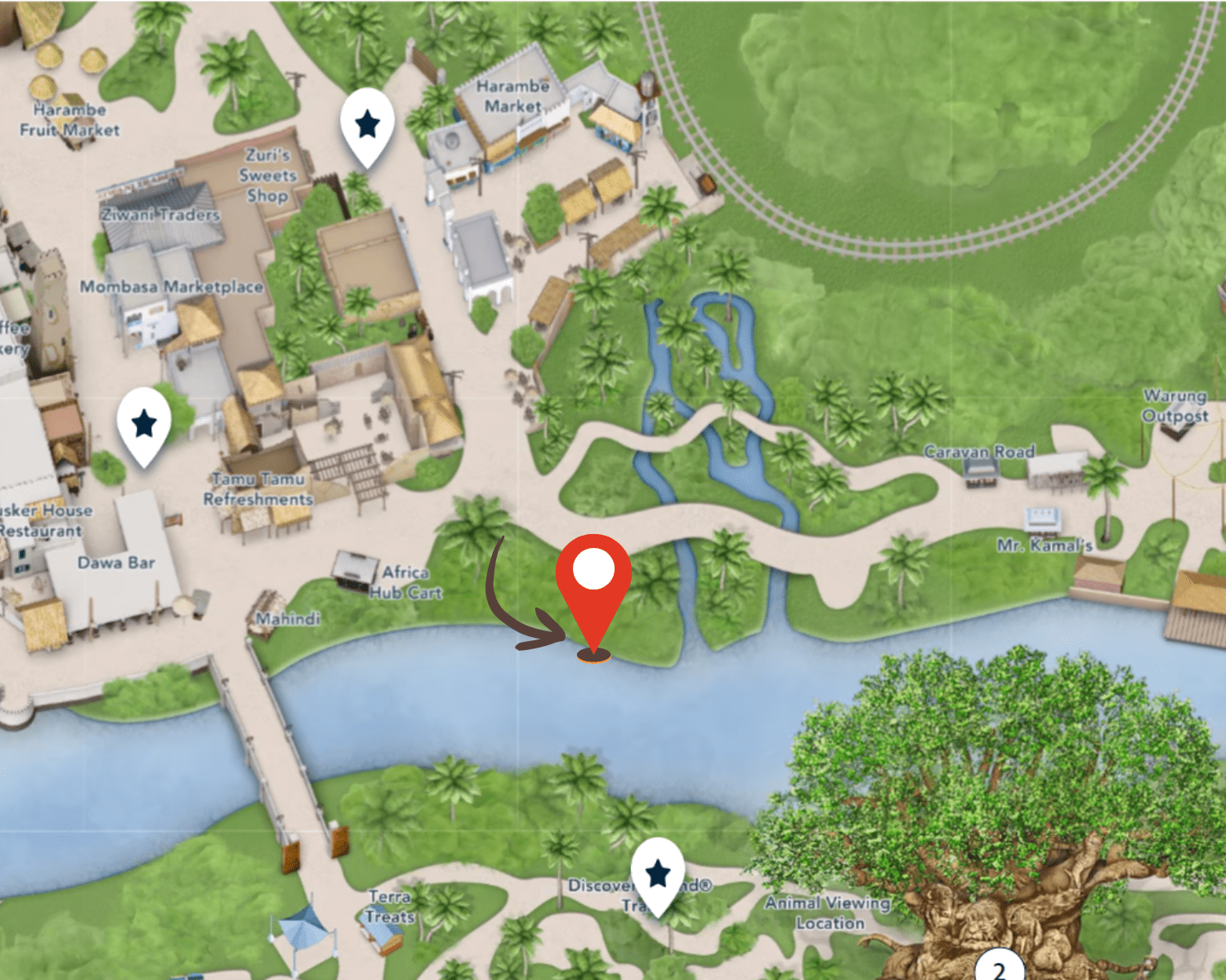 Mapa mirador escondido 2 Walt Disney World